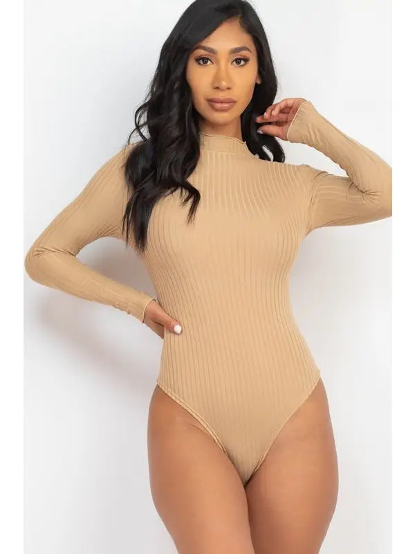Ribbed Long Sleeve Bodysuit