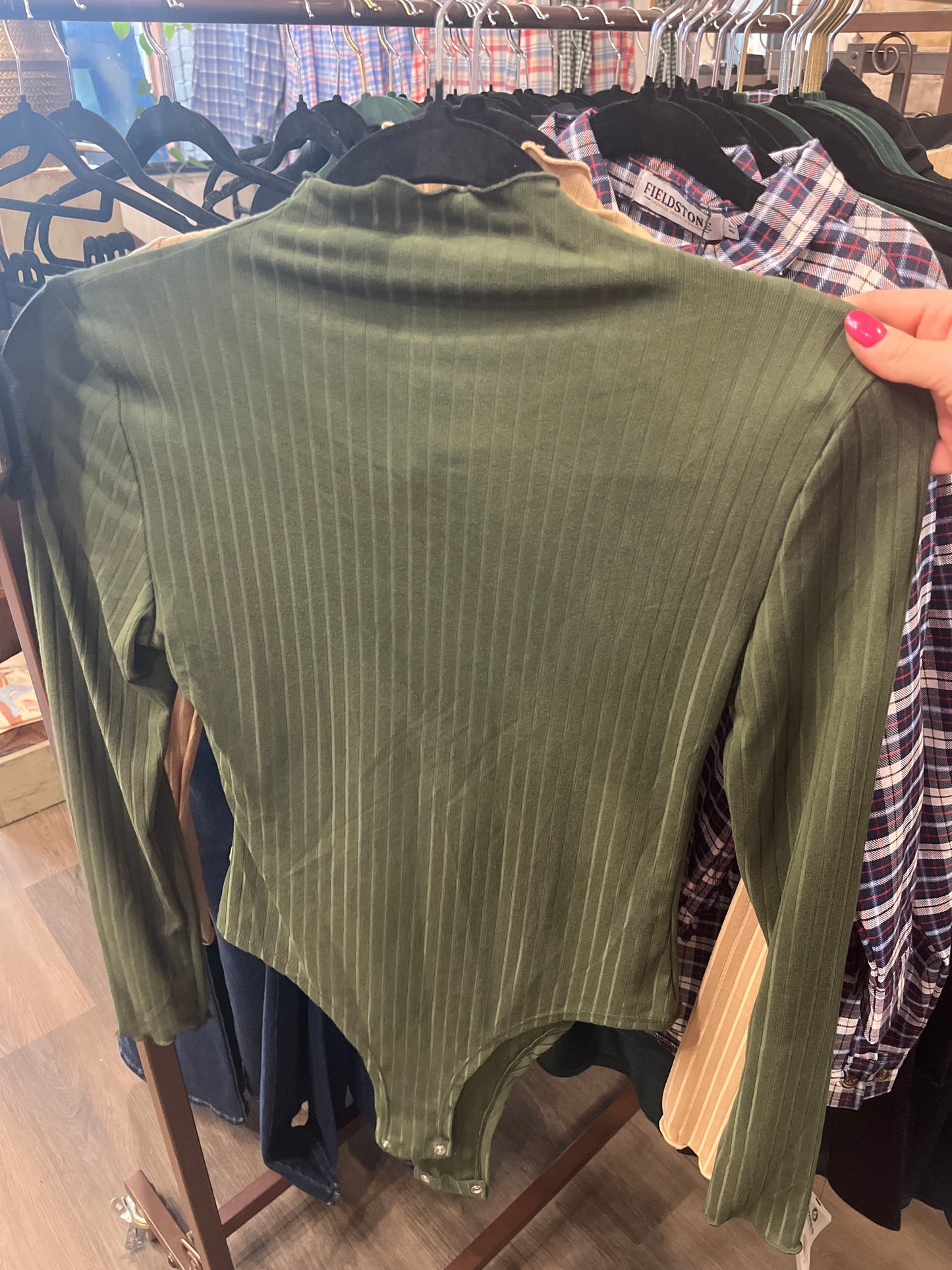 Ribbed Long Sleeve Bodysuit