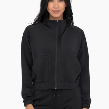 Mock Neck Zip-up Jacket