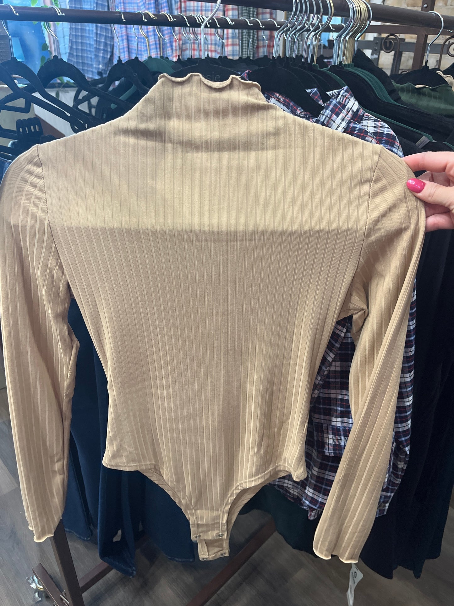 Ribbed Long Sleeve Bodysuit