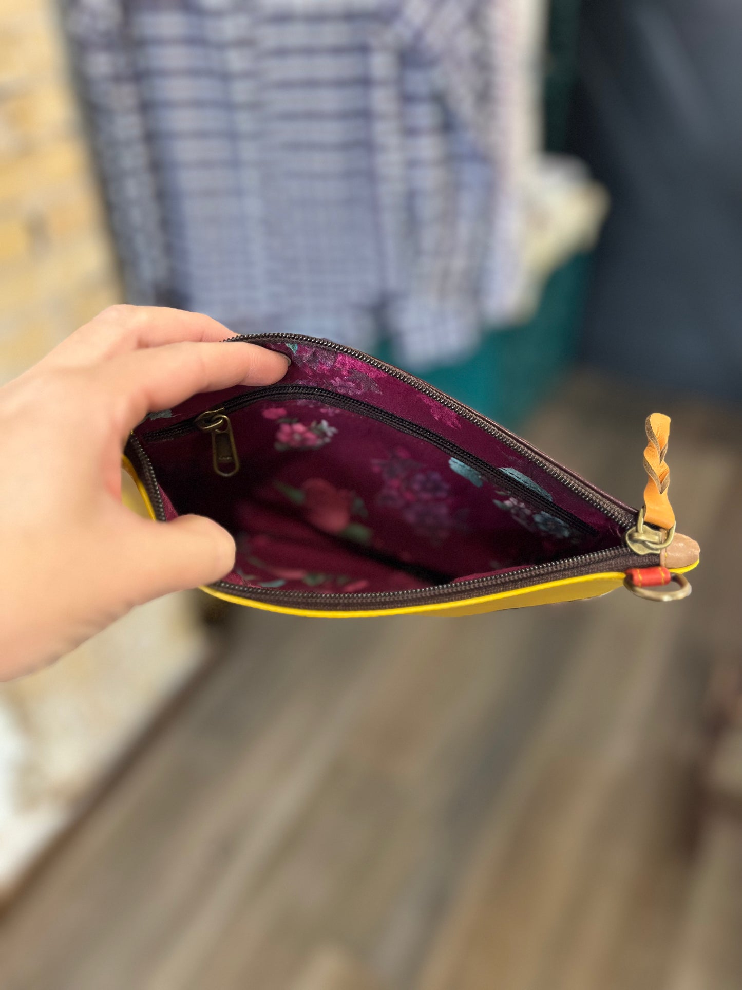 Leather Wristlet/Crossbody