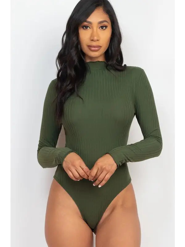 Ribbed Long Sleeve Bodysuit