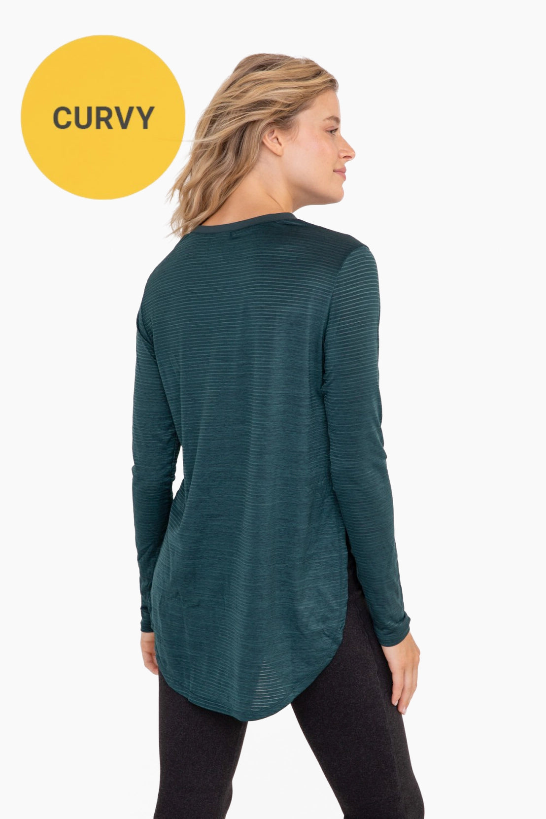 Curvy Ribbed Mesh Long Sleeve- More color options