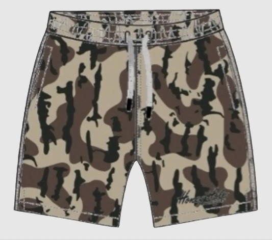 Duck Boat Camo- Fleece Shorts