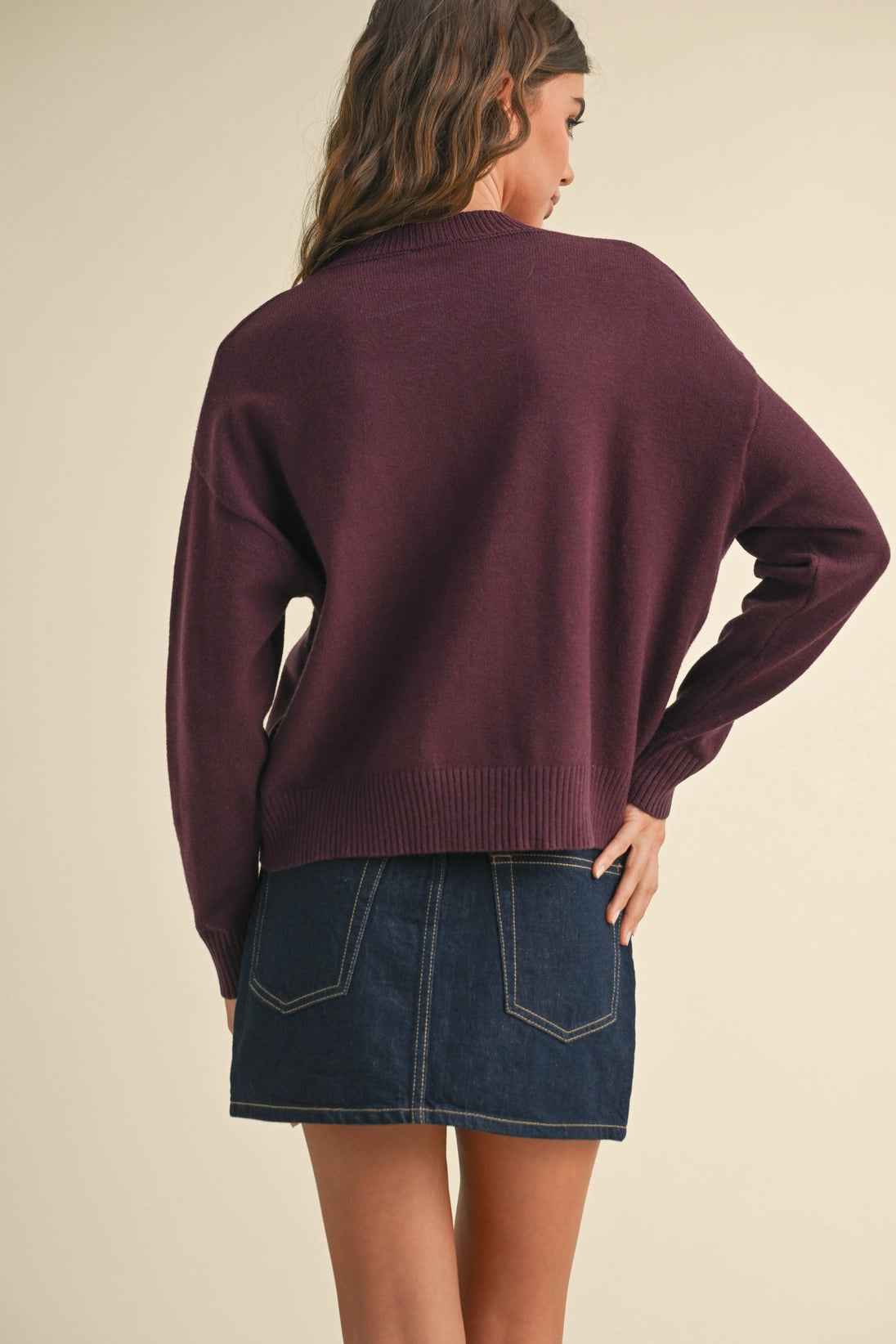 MM Sweater Top- Wine